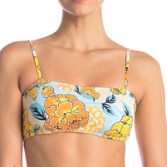 The Bikini Lab Spanish Bloom Bikini Top Floral - Picture 1 of 6